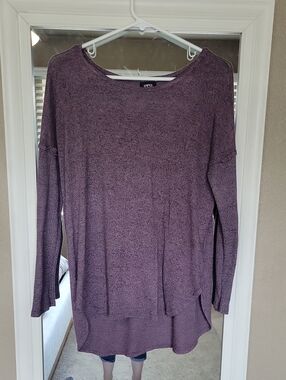 Bobeau Mauve Scoop-Neck Knit Pullover